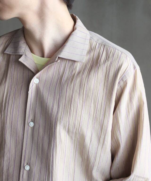 OLD FOLK HOUSE Lounge Shirt Brown & Purple (lame) - Mens