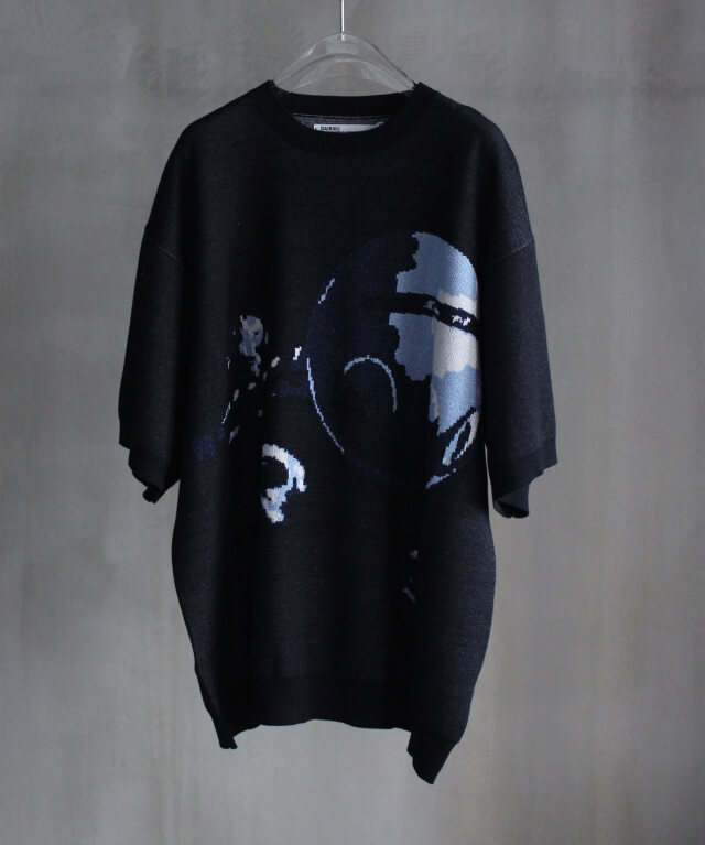 DAIRIKU "Space" H-S Lame Knit Black &Sky - Mens