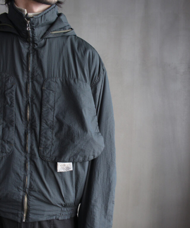 RANRA PURS PADDED NYLON HOODIE JACKET PEAT - Mens | rroomm