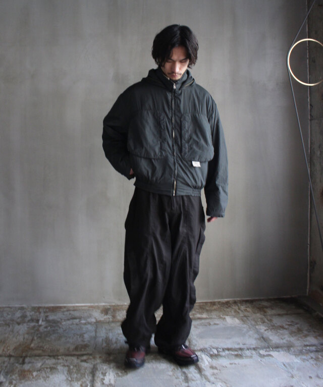 RANRA PURS PADDED NYLON HOODIE JACKET PEAT - Mens | rroomm