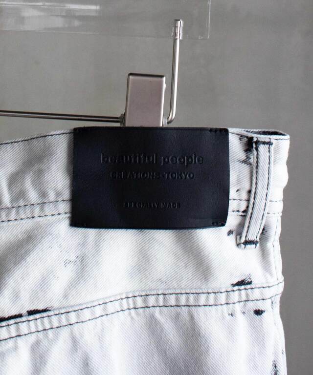 beautiful people left hand twill carved denim pants
