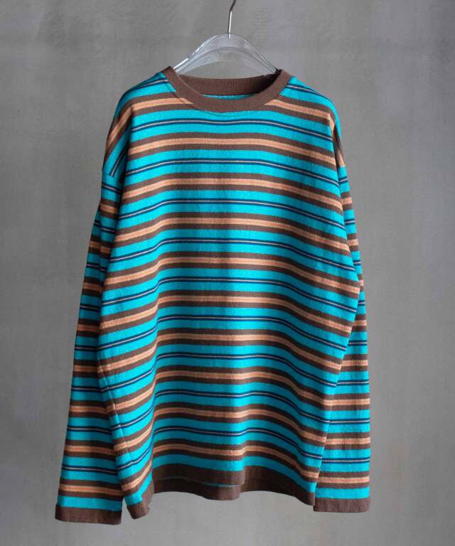 crepuscule EX BORDER PULL OVER BROWN/GREEN - Mens