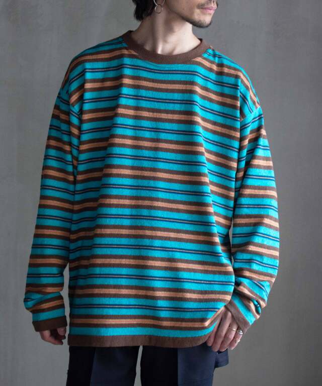 crepuscule EX BORDER PULL OVER BROWN/GREEN - Mens | rroomm