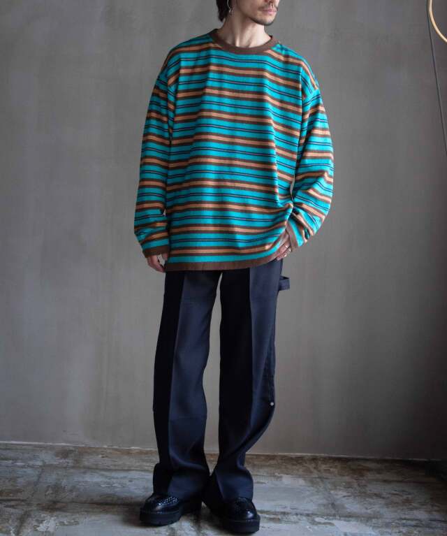 crepuscule EX BORDER PULL OVER BROWN/GREEN - Mens | rroomm