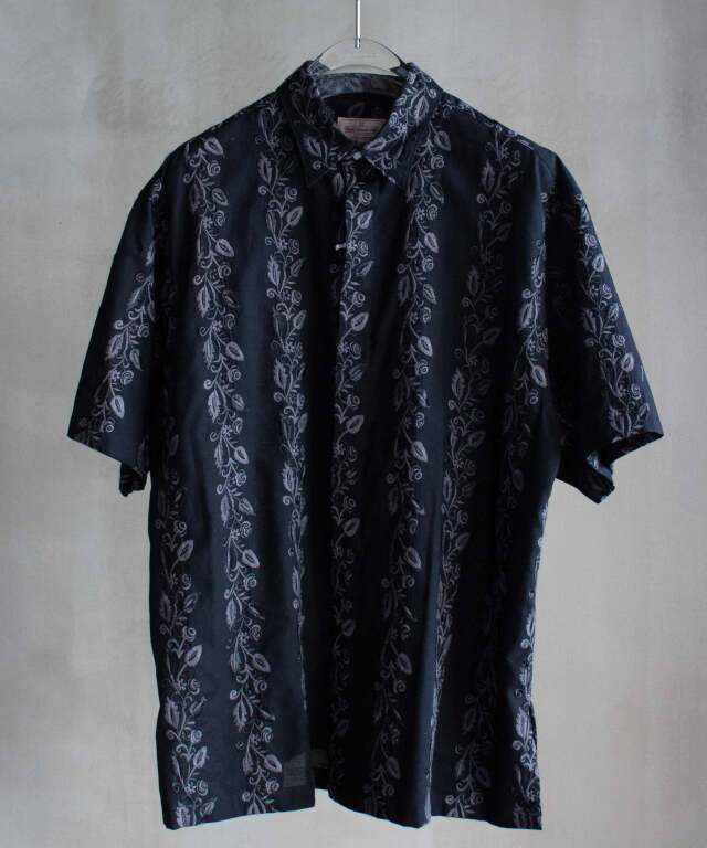 NEZU YO-HINTEN エンブロイダリーショートスリーブシャツ ブラック - Mens