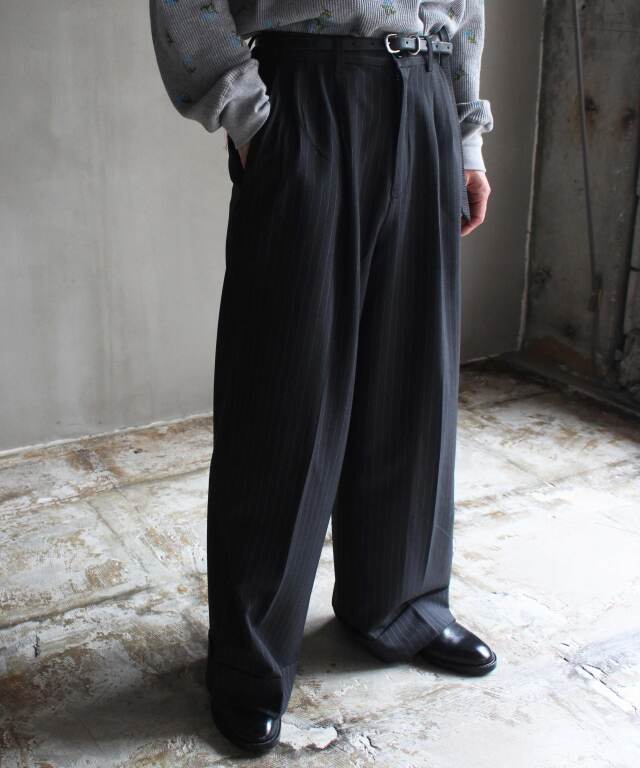 RL VB SEMI WIDE TUCK SLACKS PIN STRIPE - Mens | rroomm