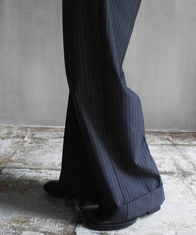 RL VB SEMI WIDE TUCK SLACKS PIN STRIPE - Mens | rroomm