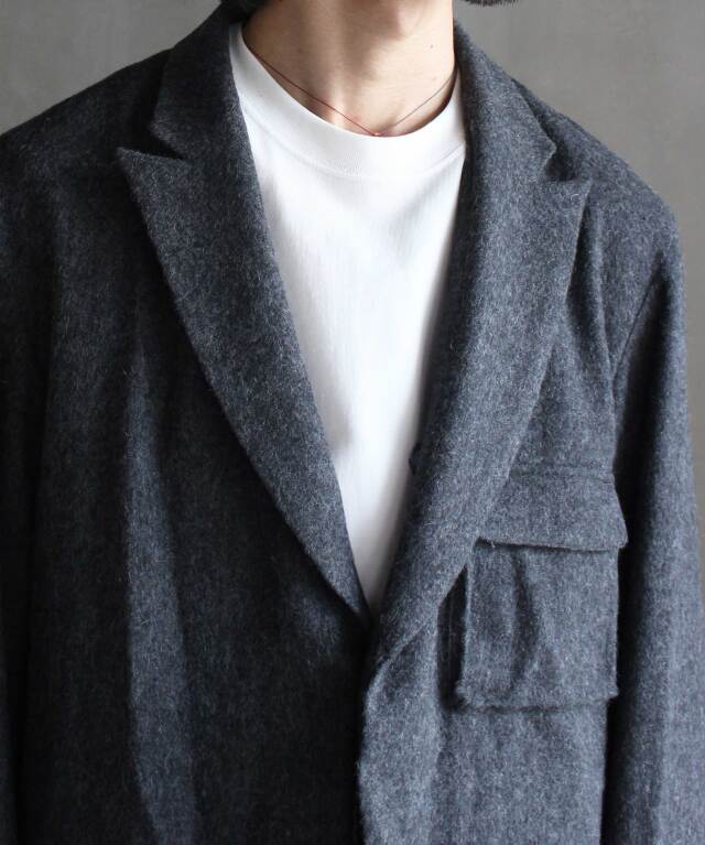 POLYPLOID LONG JACKET C CHARCOAL - | rroomm onlinestore（ルーム