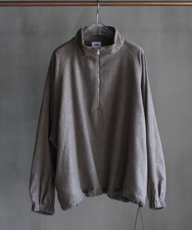colbo Half Zip Raglan Parka Greige Melange -