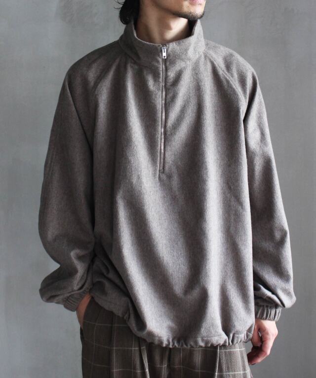 colbo Half Zip Raglan Parka Greige Melange - | rroomm onlinestore