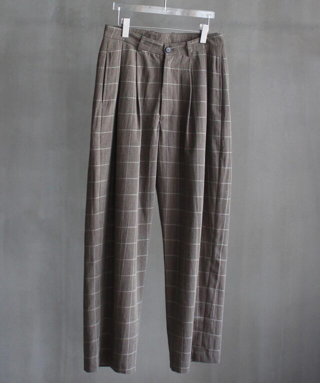 colbo Suit Pants Vintage Brown Plaid -