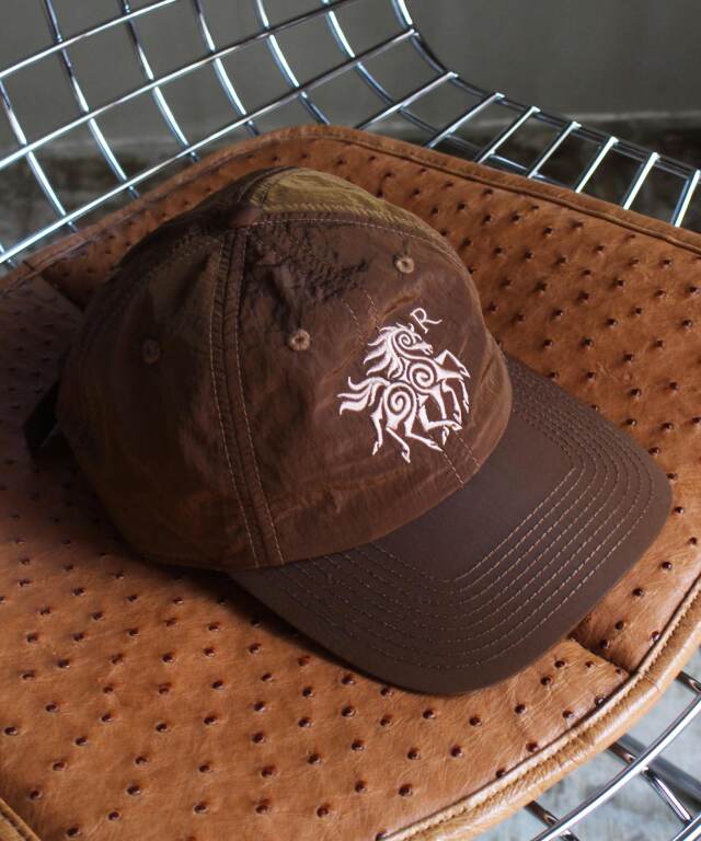 RANRA CASCADE BASEBALL HAT HORSE LOGO BLACK COFFEE -