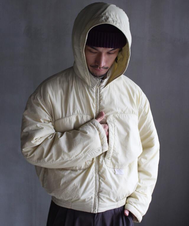 ジャケット・アウター RANRA anorak hoodie steinn RANRA PURS PADDED NYLON HOODIE JACKET PUTTY - | rroomm onlinestore