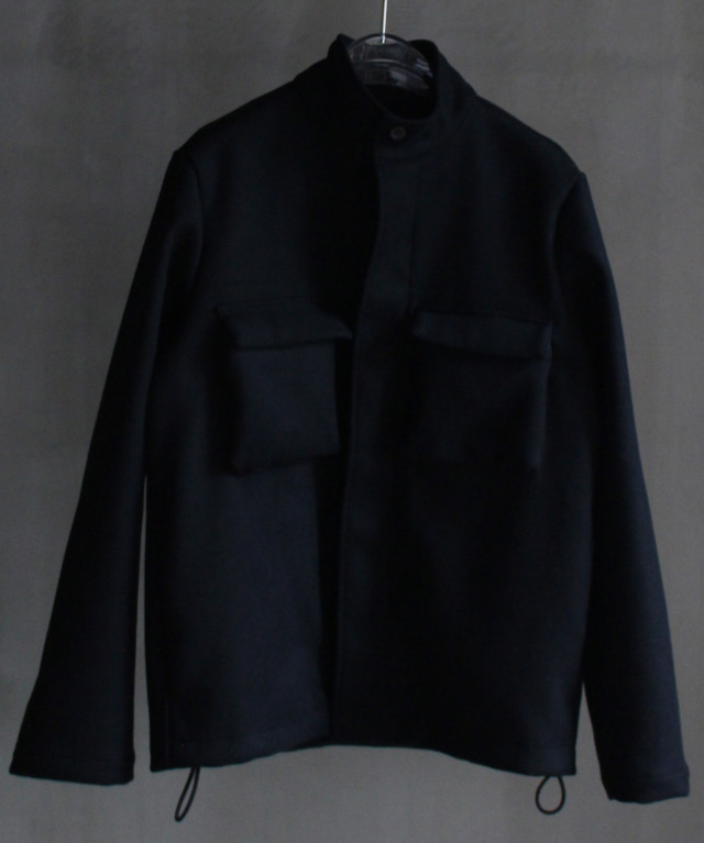 RANRA HEARTH FULL ZIP WOOL JACKET BLACK -