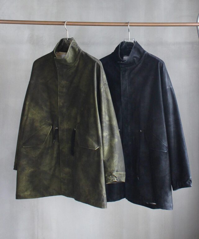 amok FLOCKING ECO LEATHER COAT