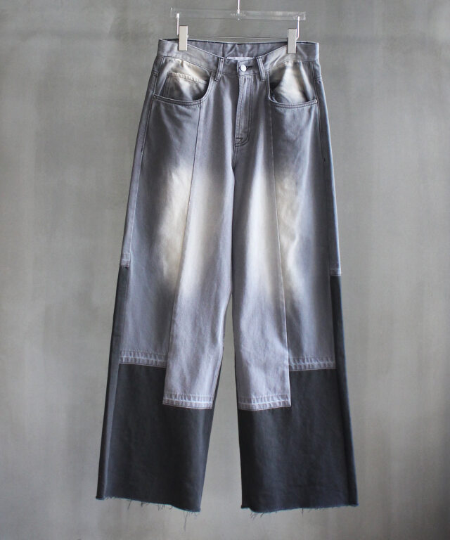 GLASS CYPRESS Gray Panelled Jeans