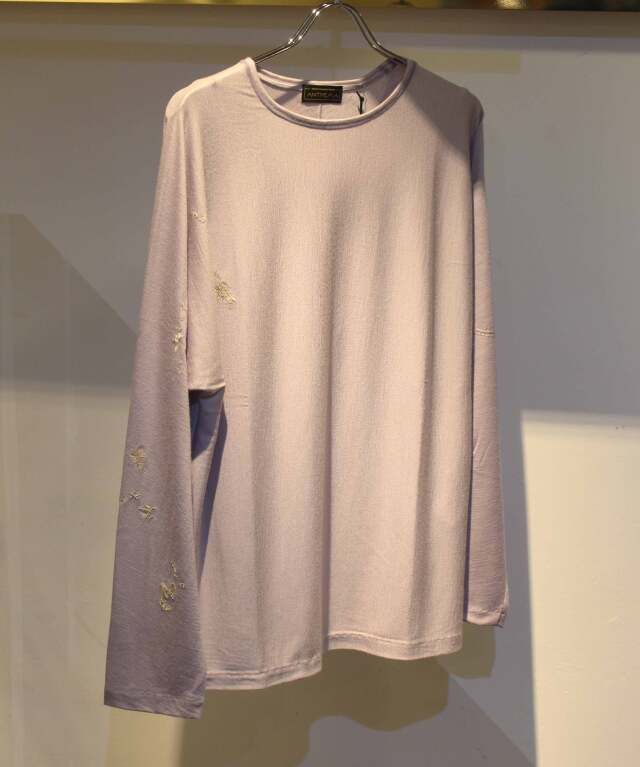 ANTHEM A LINKING PATTERN WASHABLE WOOL JERSY embroidery FOG PURPLE -