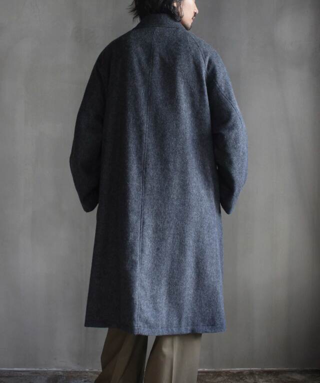 POLYPLOID LONG COAT C CHARCOAL - | rroomm onlinestore（ルーム