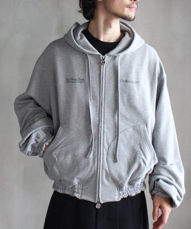 SHINYAKOZUKA ORDINARY OLD STYLE ZIP HOODIE(ISSUE#7) HEATHER -