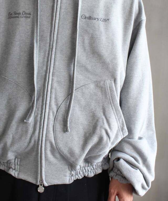 ZIP HOODIE nonika様 MIZUNO Hoodie Men's MEDIUM Full Zip Pockets Hooded Melange