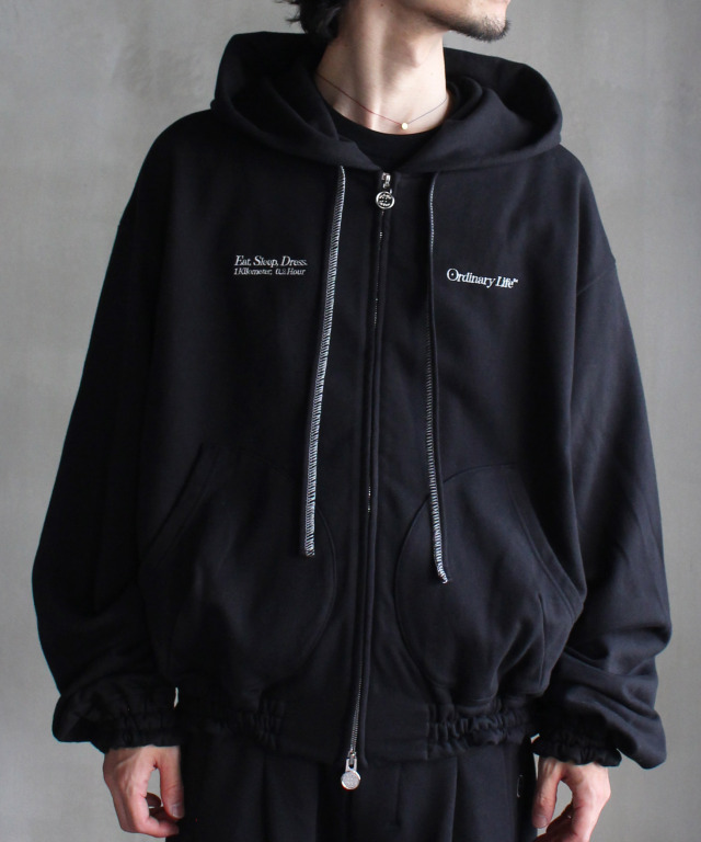 SHINYAKOZUKA ORDINARY OLD STYLE ZIP HOODIE(ISSUE#7) BLACK -