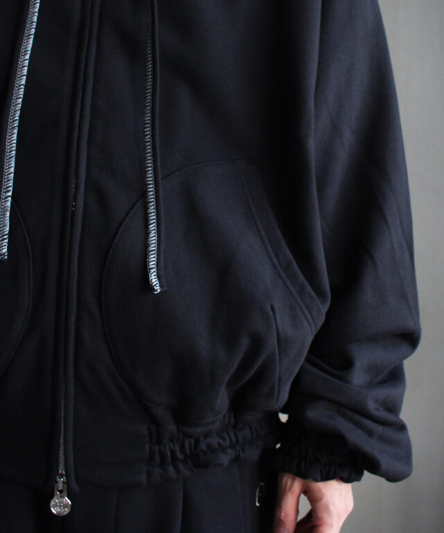 SHINYAKOZUKA ORDINARY OLD STYLE ZIP HOODIE(ISSUE#7) BLACK