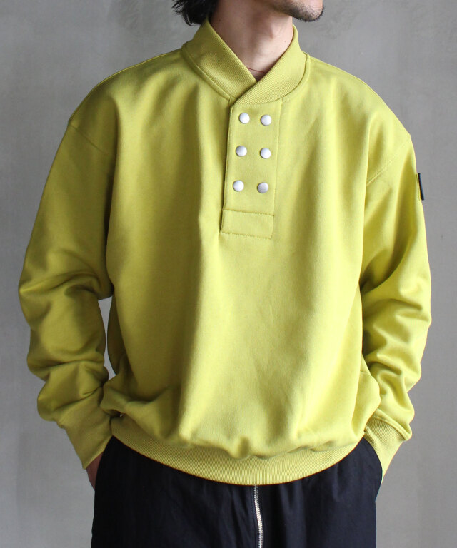 PHINGERIN DOUBLE HENLEY SWEATSHIRT LIME -