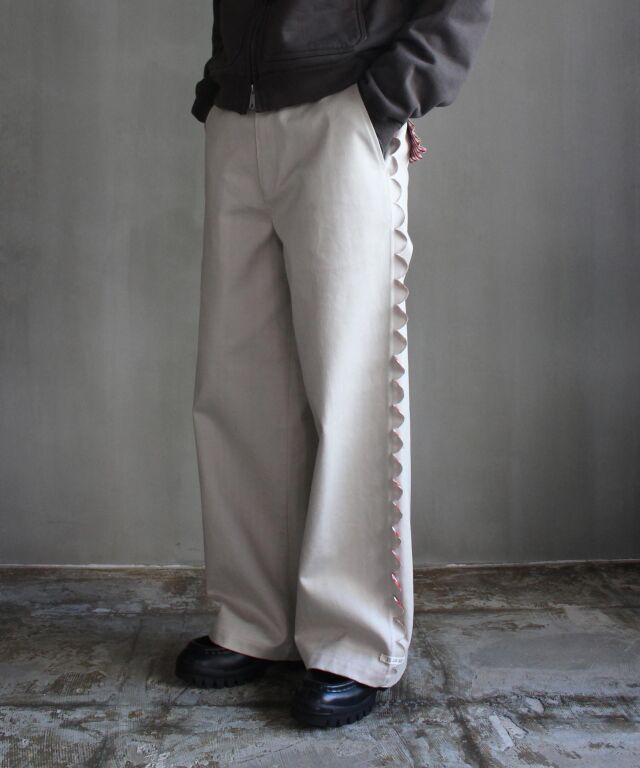 TSTS SPEECH BUBBLES TROUSERS BEGE AND RED GINGHAM - | rroomm