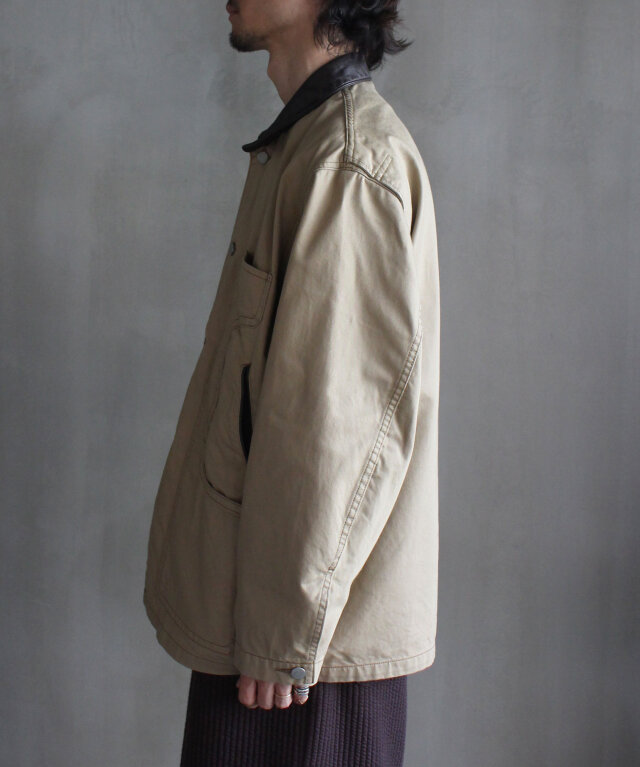 MATSUFUJI Connected Pockets Drill Jacket BEIGE - | rroomm