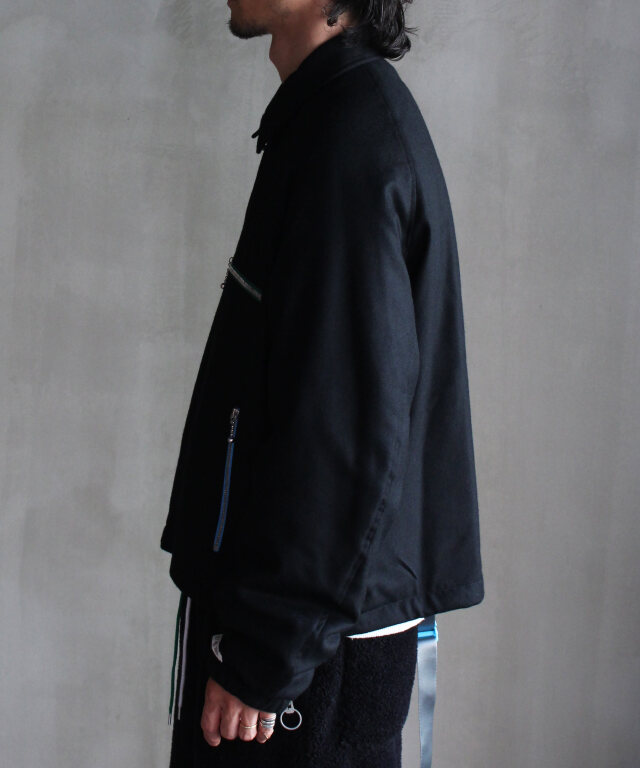 TSTS MULTI COLOR ZIP BOMBER JACKET BLACK - | rroomm onlinestore
