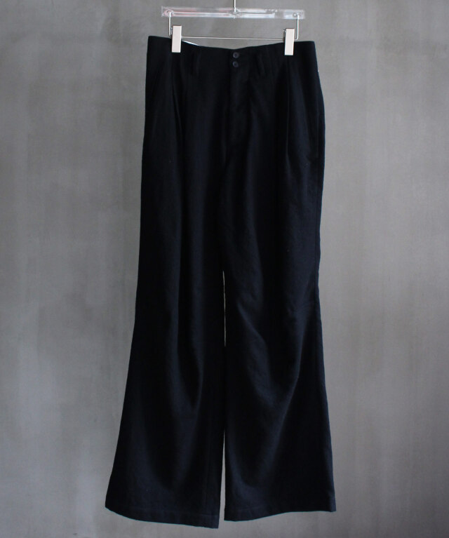 MATSUFUJI Milling Wool Wide Trousers BLACK -