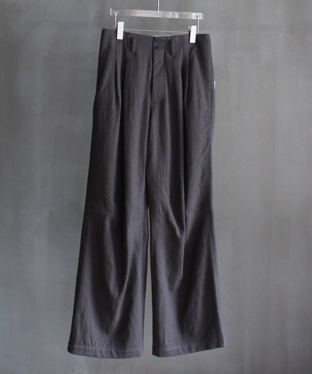 MATSUFUJI Milling Wool Wide Trousers TAUPE  -
