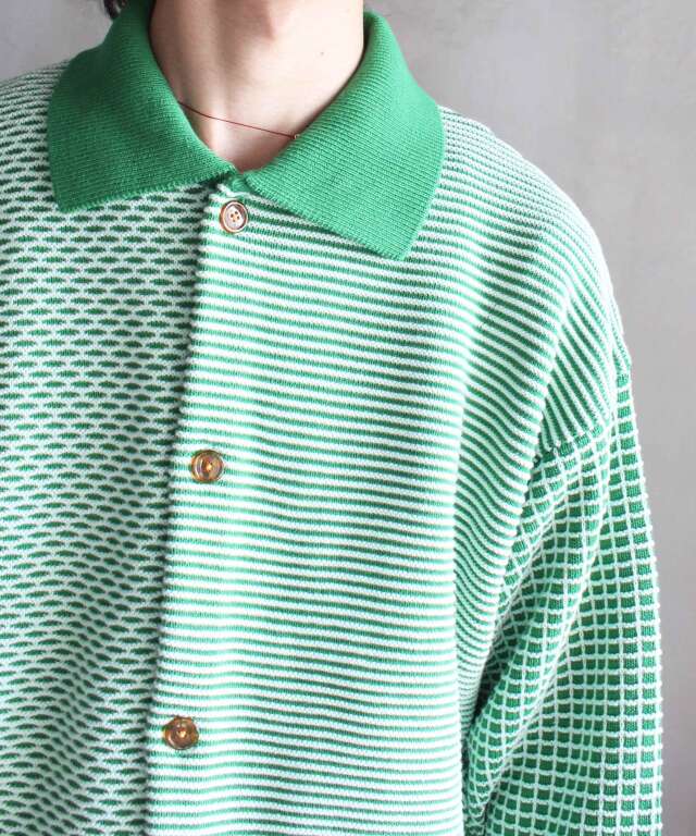 トップス PHINGERIN CORDY KNIT JACKET MINT GREEN PHINGERIN CORDY KNIT JACKET MINT GREEN