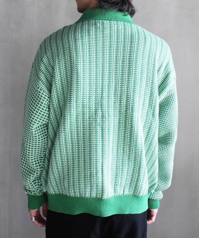 PHINGERIN MULTI KNIT SHIRT JACKET GREEN - | rroomm onlinestore