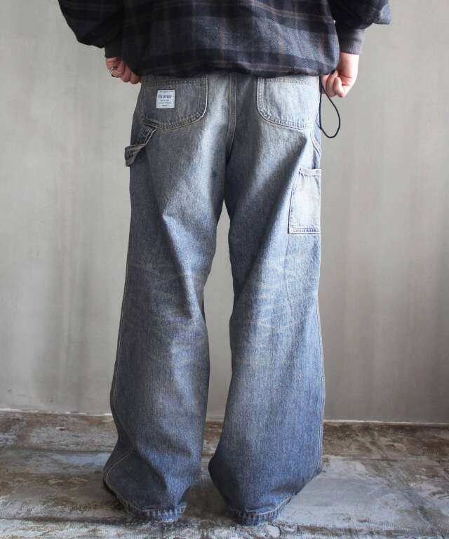 DAIRIKU Vintage Washed Painter Denim Wide Pants - | rroomm