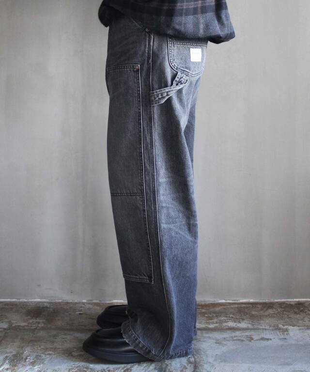 DAIRIKU Vintage Washed Painter Denim Wide Pants - | rroomm