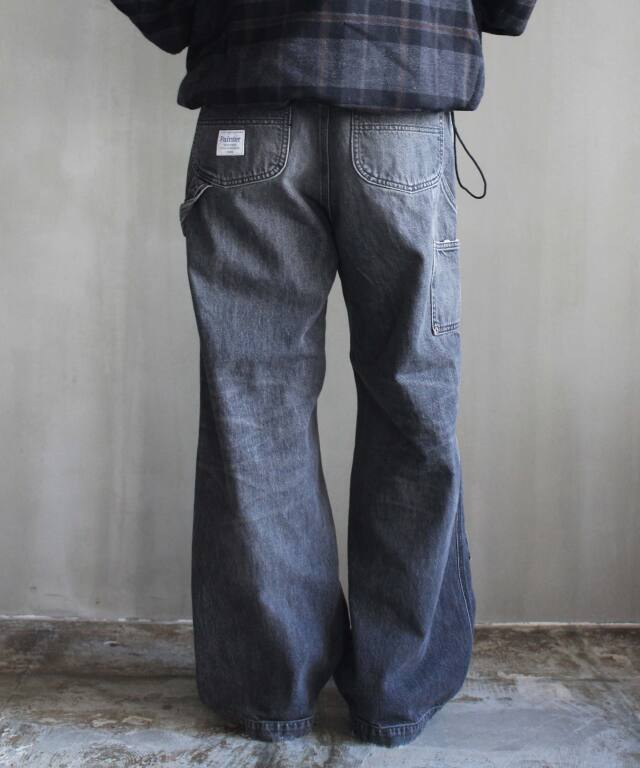 DAIRIKU Vintage Washed Painter Denim Wide Pants - | rroomm