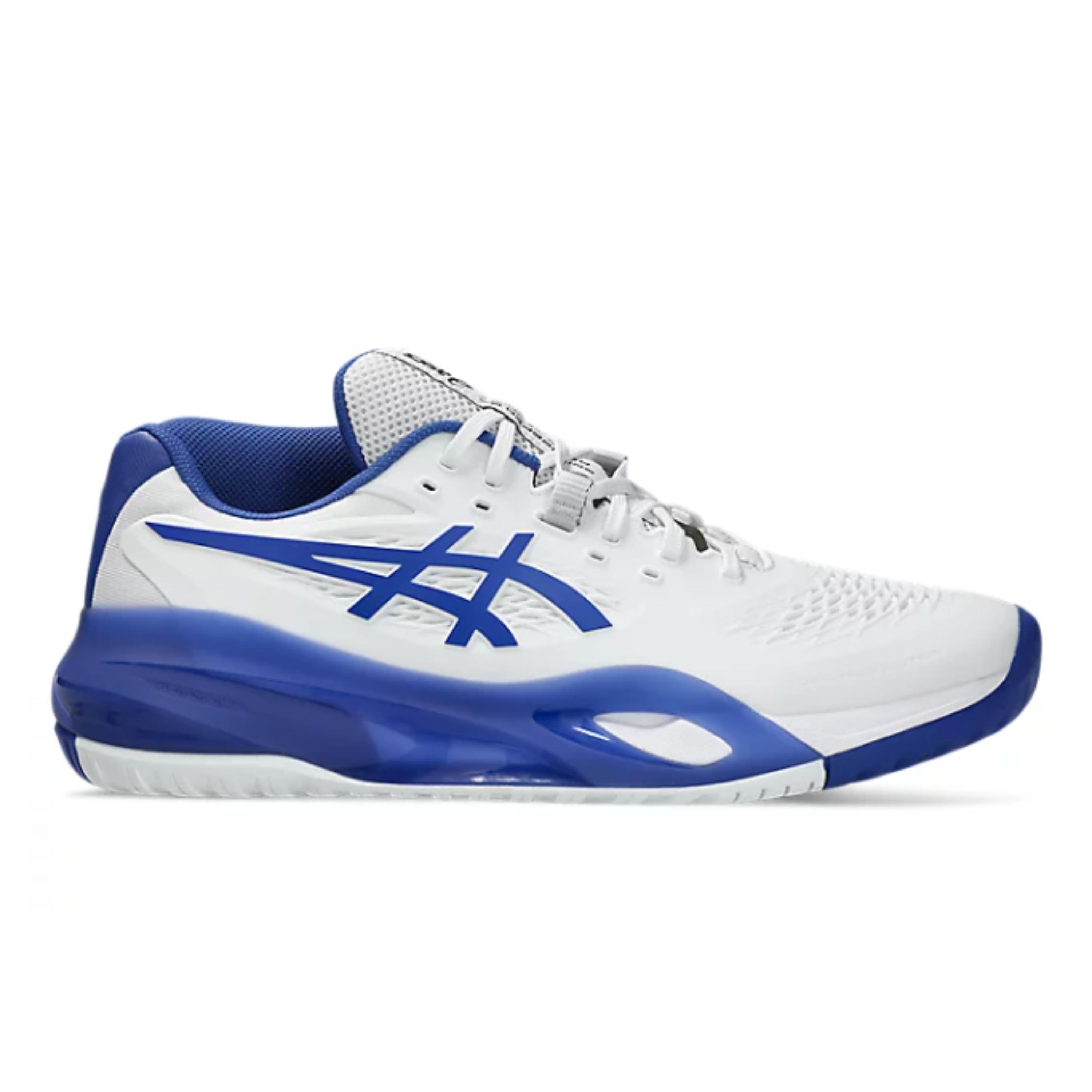 【30％OFF】【オールコート用】アシックス　テニスシューズ　ゲルレゾリューションX　ホワイト/ダークコバルト色＜1041A481_101＞