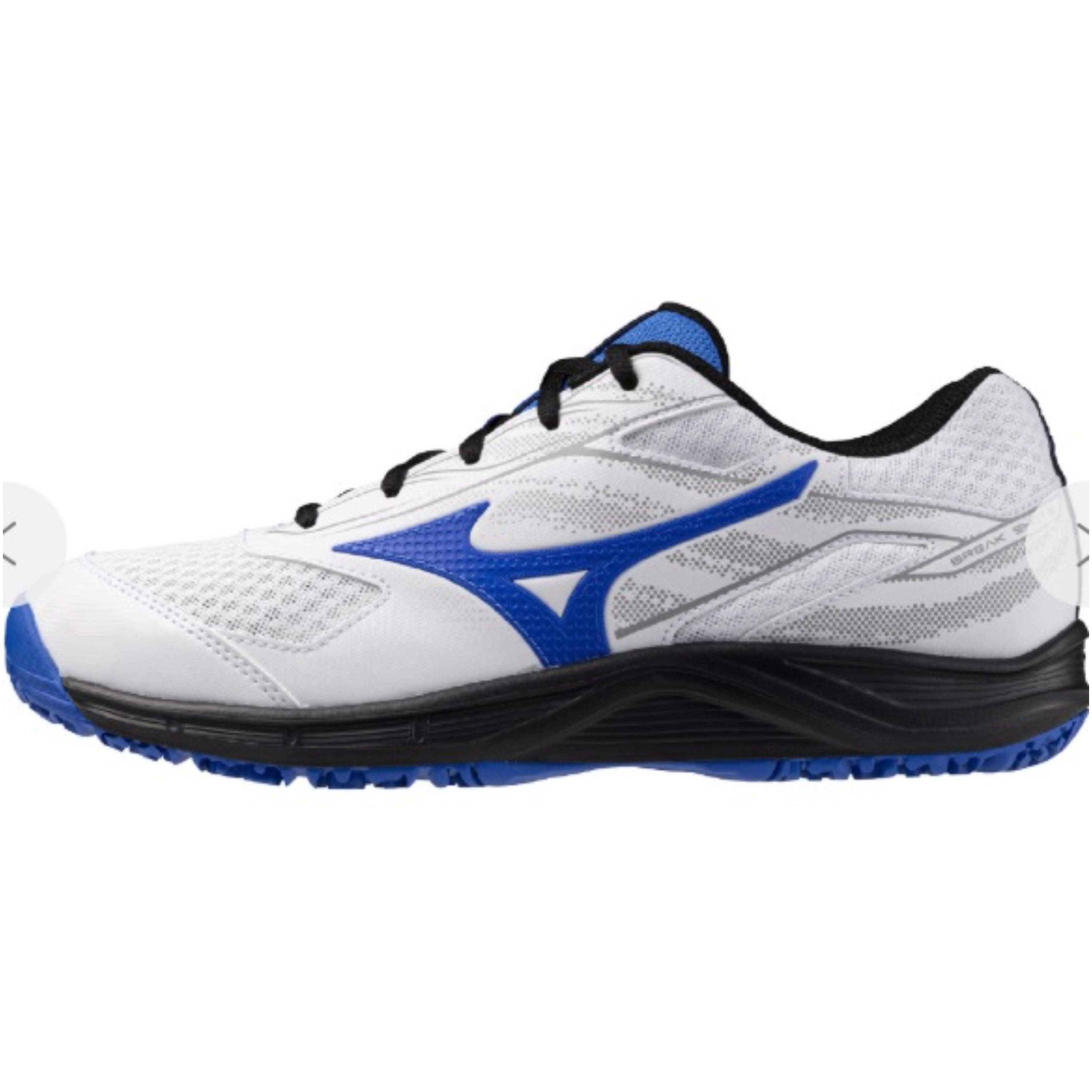 ミズノ　テニスシューズ　ブレイクショットワイド5　OC　ホワイト×ブルー色［オムニ・クレー用］＜61GB254127＞