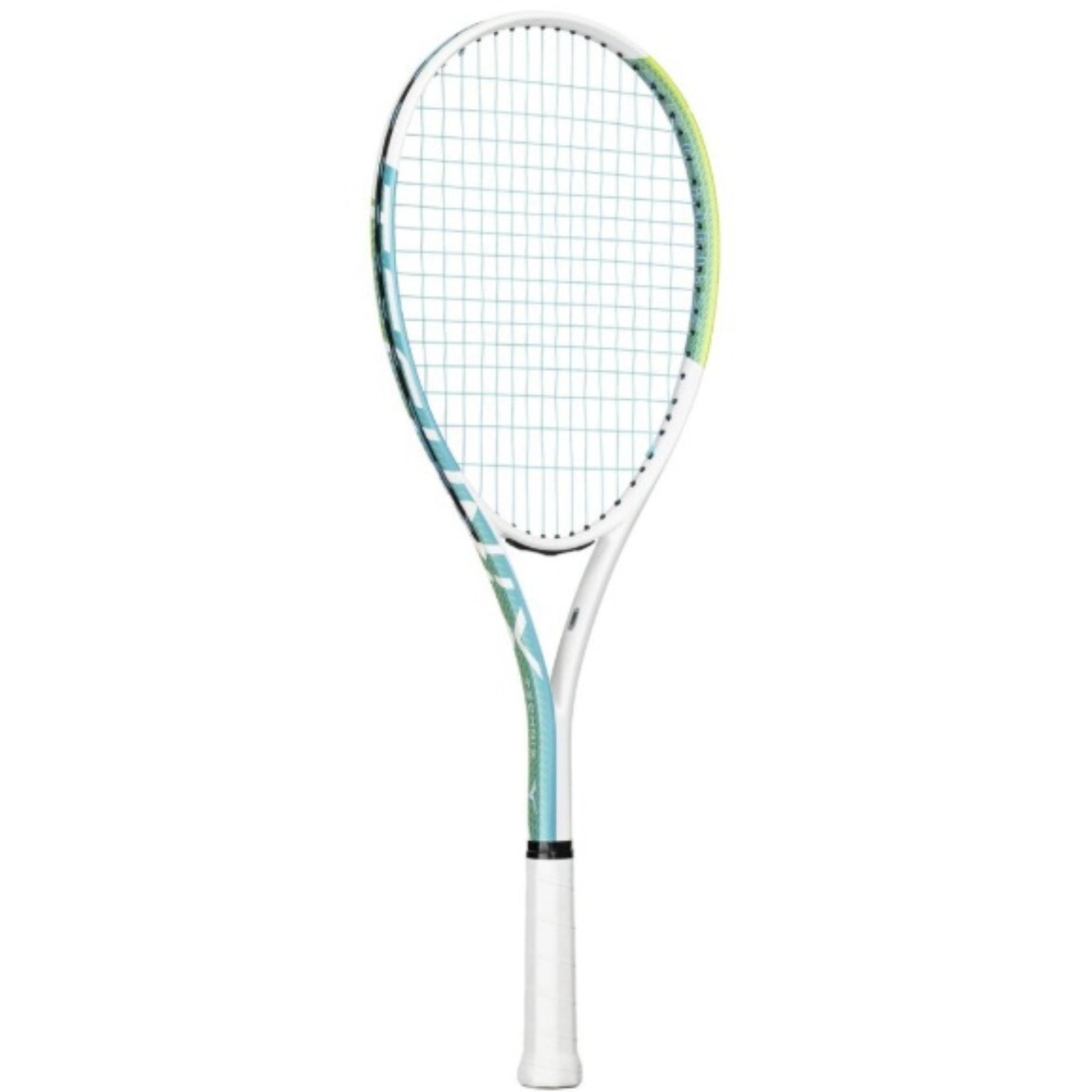 【20％OFF】【ガット張り上げ】ミズノ　ソフトテニスラケット　テクニクス　ライム/スカイブルー色＜63JTN67738＞