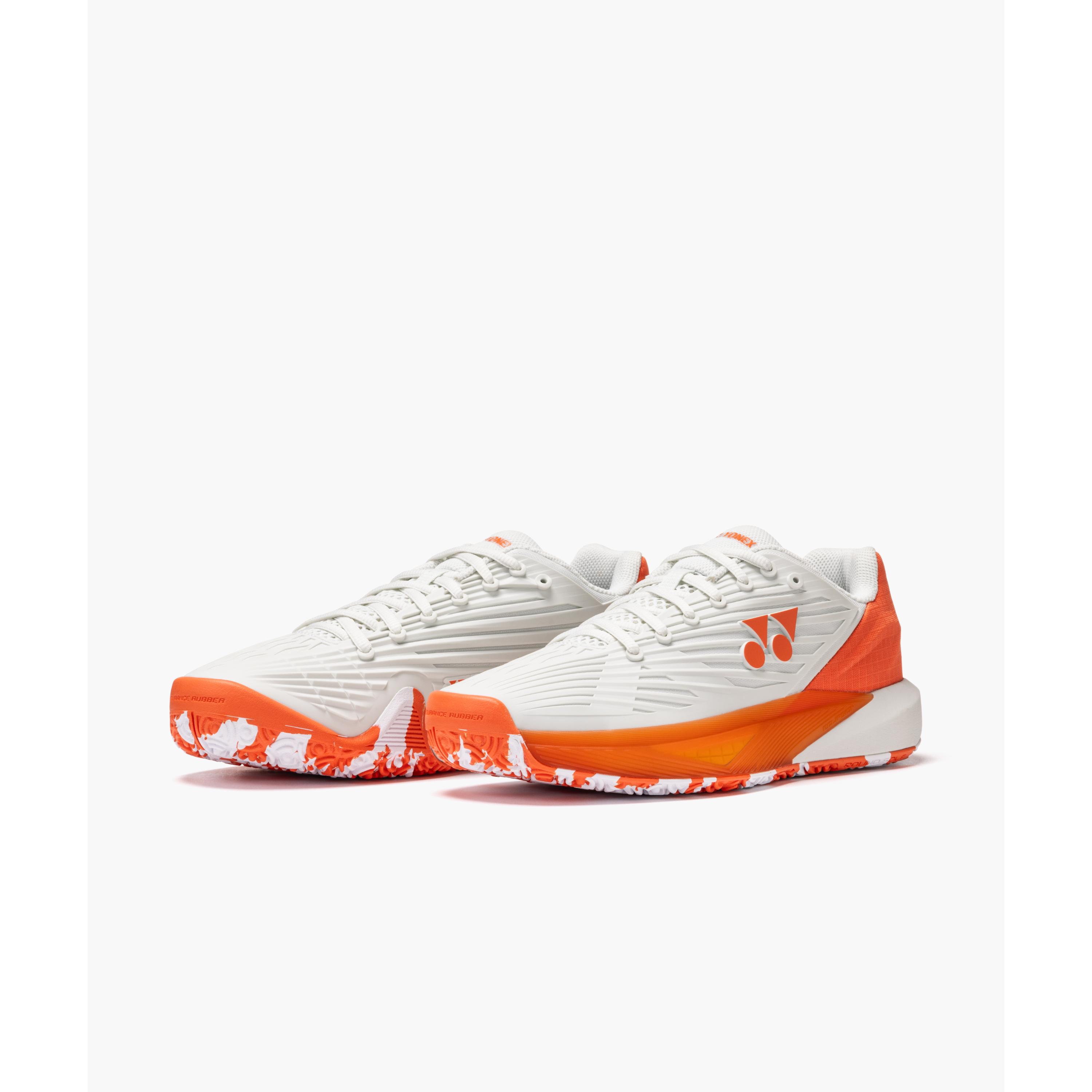 【20％OFF】【クレー・砂入り人工芝用】ヨネックス　テニスシューズ　パワークッションエクリプション5メンGC　シルバー/オレンジ色＜SHTE5MGC_368＞