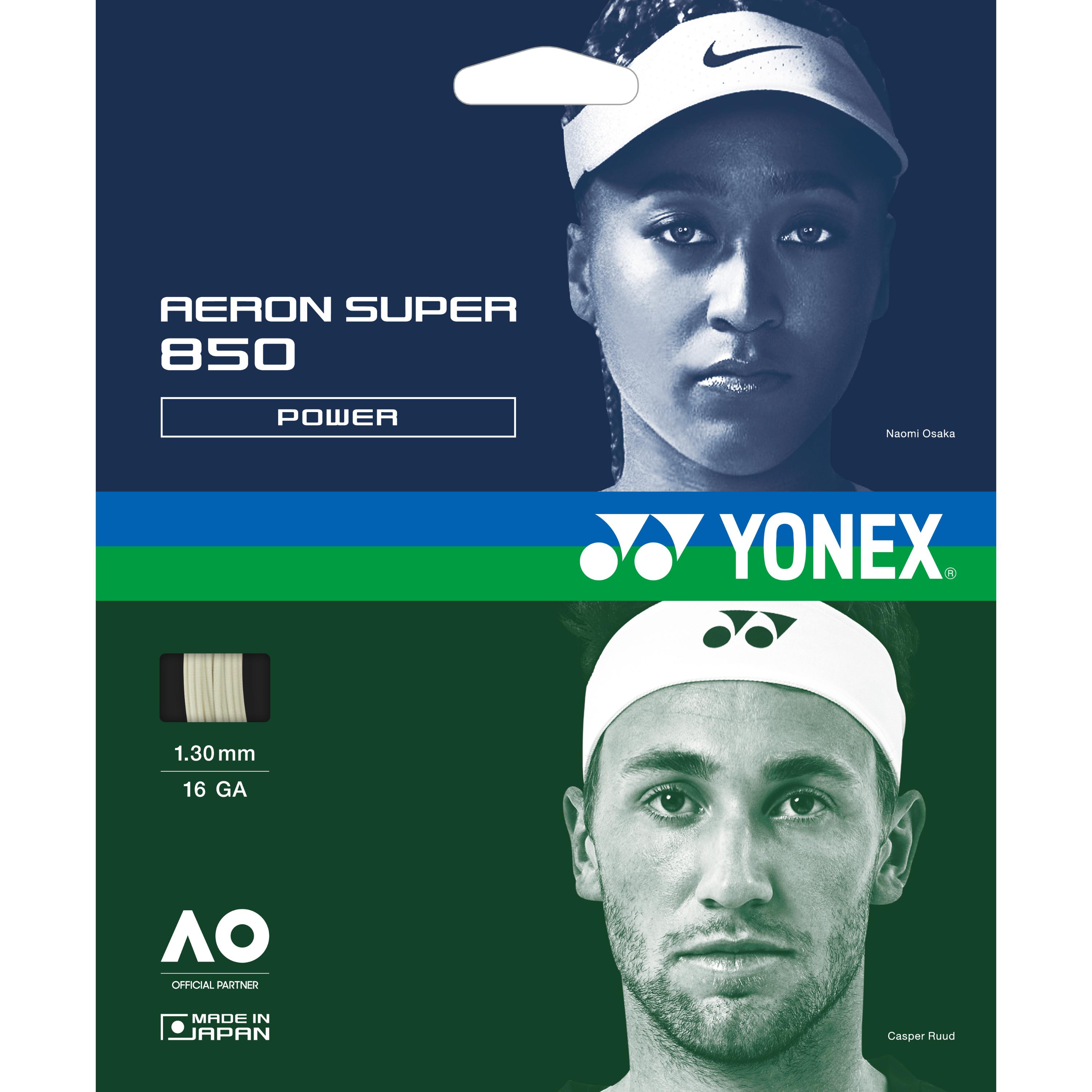 【20％OFF】YONEX　テニスストリング　AERON SUPER850/エアロンスーパー850　ホワイト色＜ATG850＞