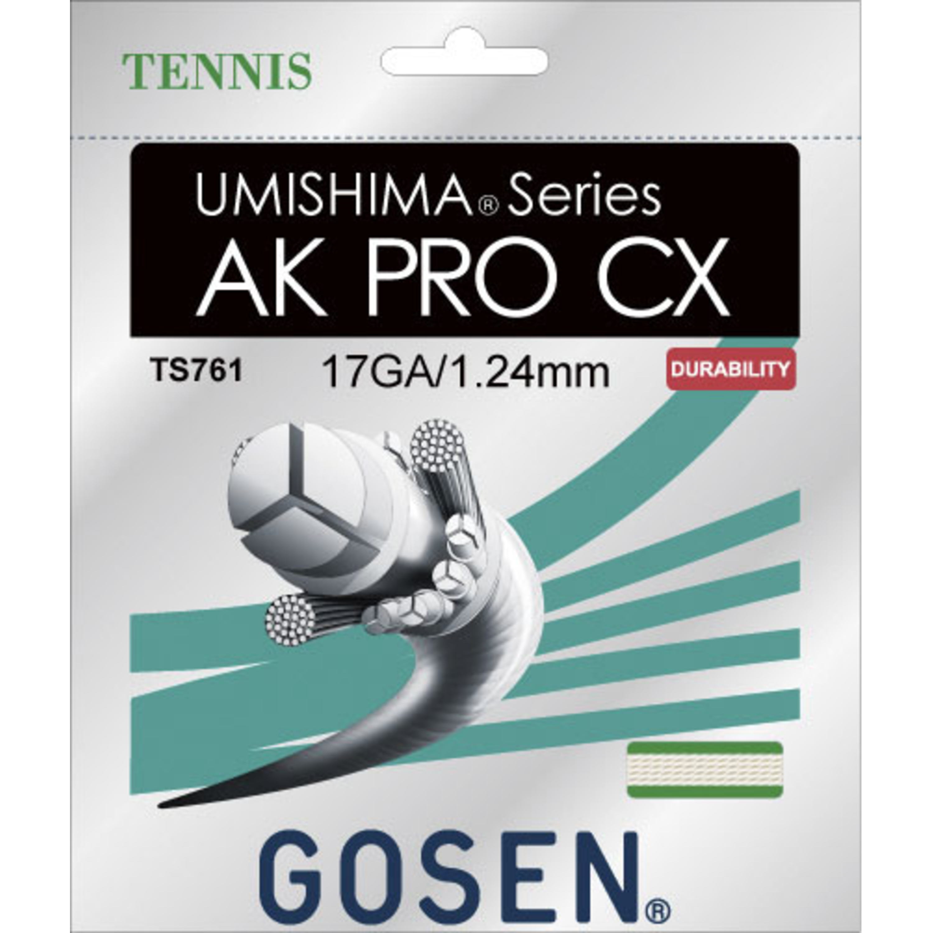 ゴーセン テニスナイロンガット AK PRO CX 17 ナチュラル色＜TS761NA＞