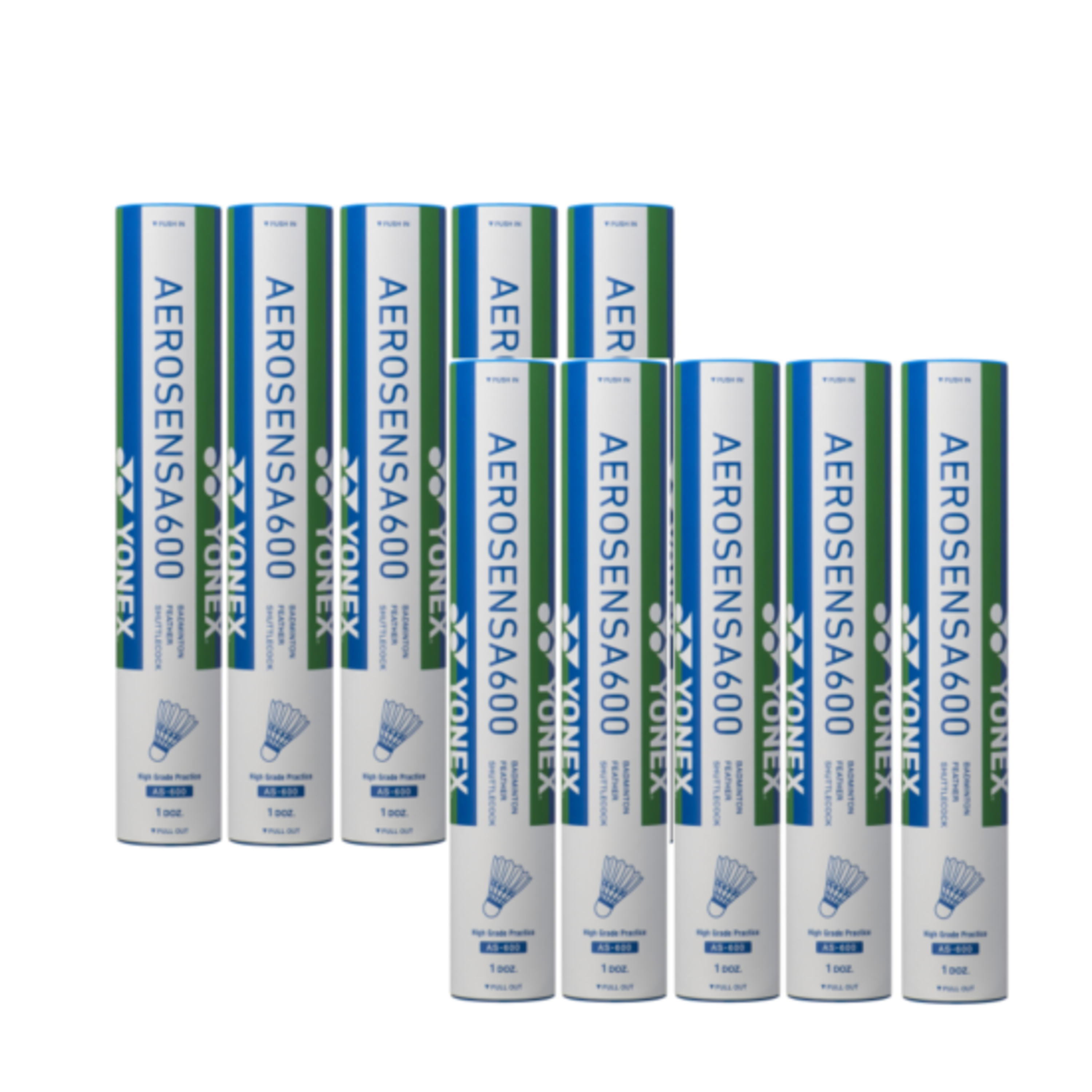 【送料無料】YONEX シャトルコック　エアロセンサ600（AEROSENSA600）１０ダース 　　品番：AS-600