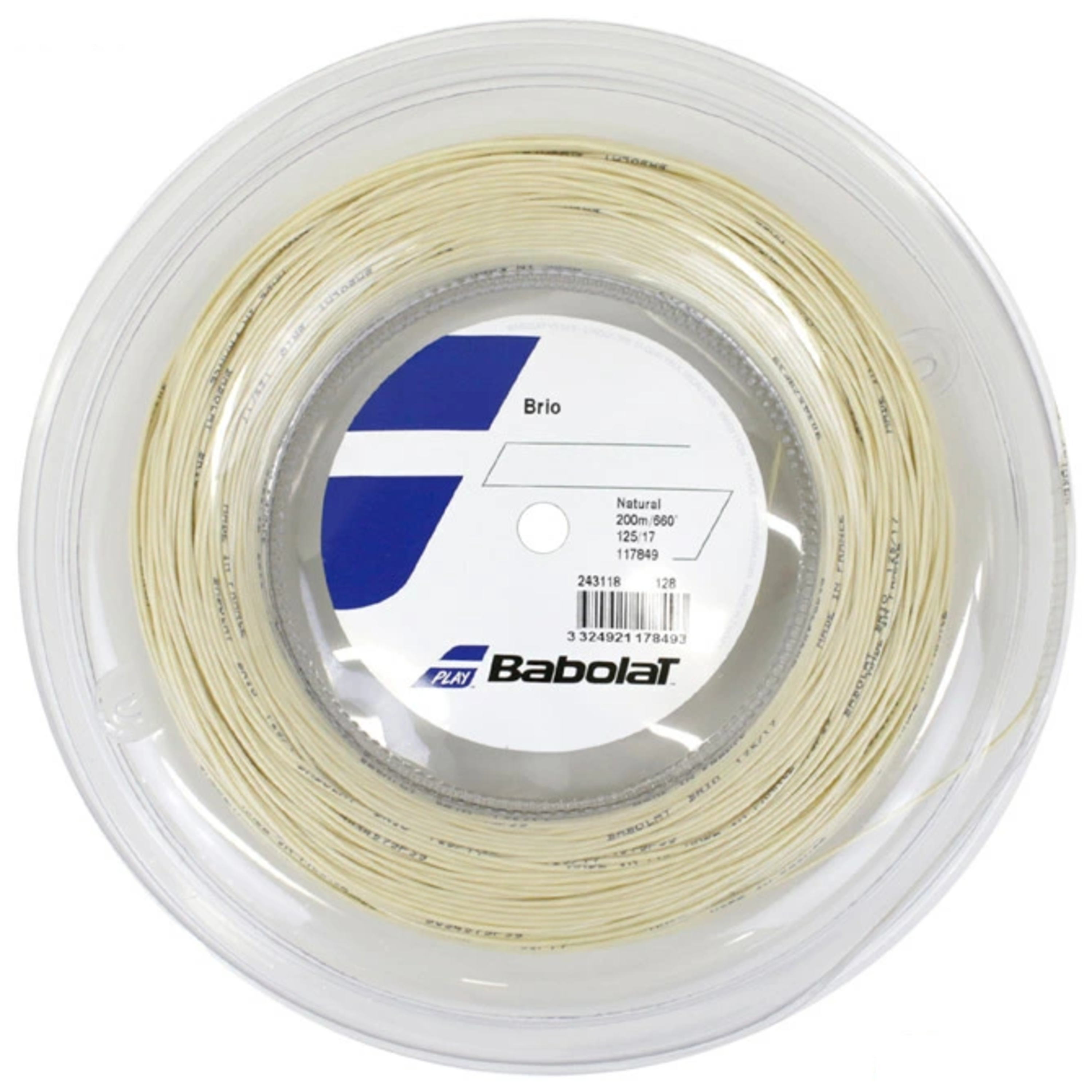【40％OFF】【送料無料】バボラ　テニスストリング　ナイロンマルチフィラメント　ブリオ　ロール　ゲージ：1.25mm　品番：243118