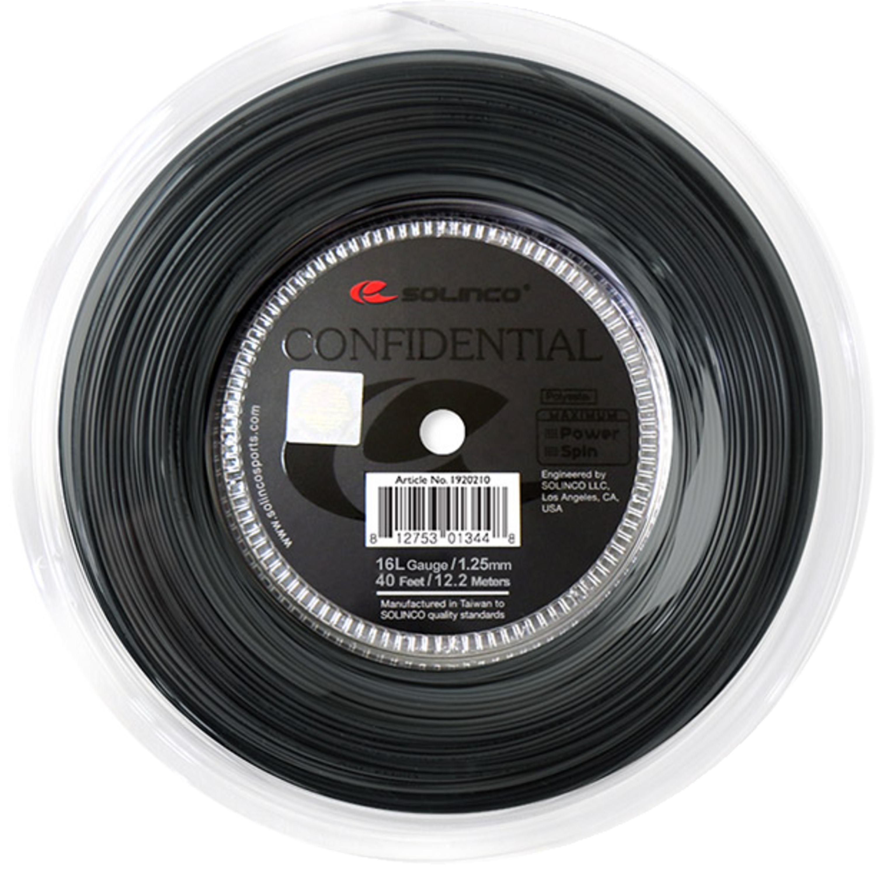 【40％OFF】【送料無料】SOLINCO テニスストリング　CONFIDENTIAL(コンフィデンシャル)200mロール  1.25ｍｍ＜KSC787R_125＞