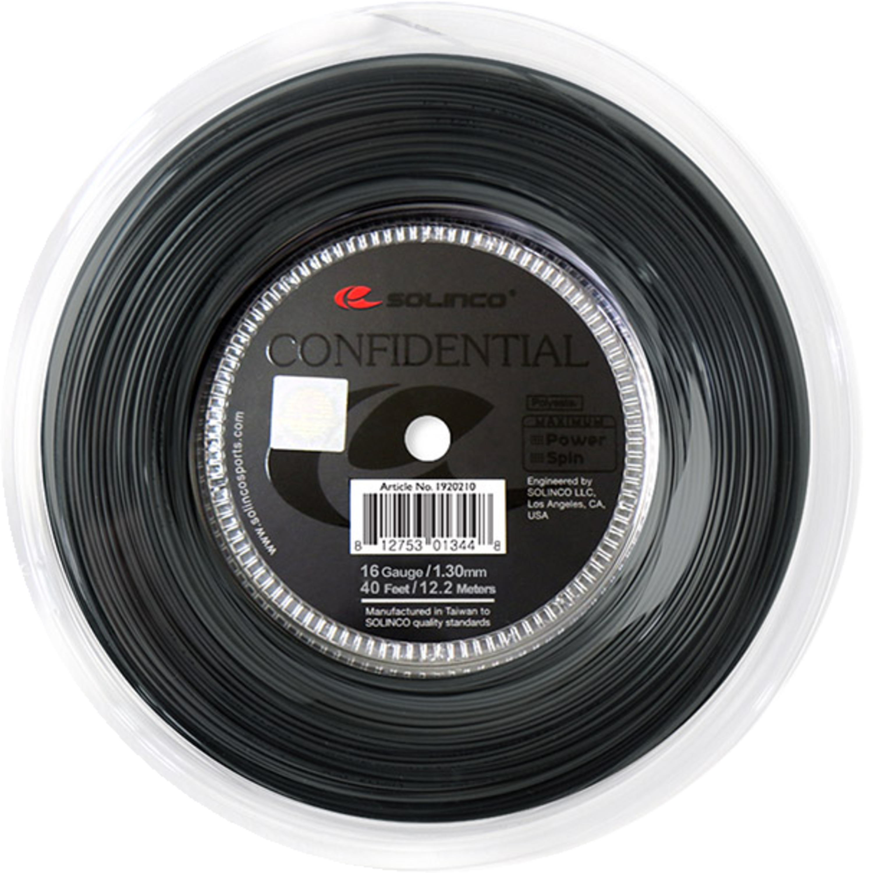 【40％OFF】【送料無料】SOLINCO テニスストリング　CONFIDENTIAL(コンフィデンシャル)200mロール  1.30ｍｍ＜KSC787R_130＞