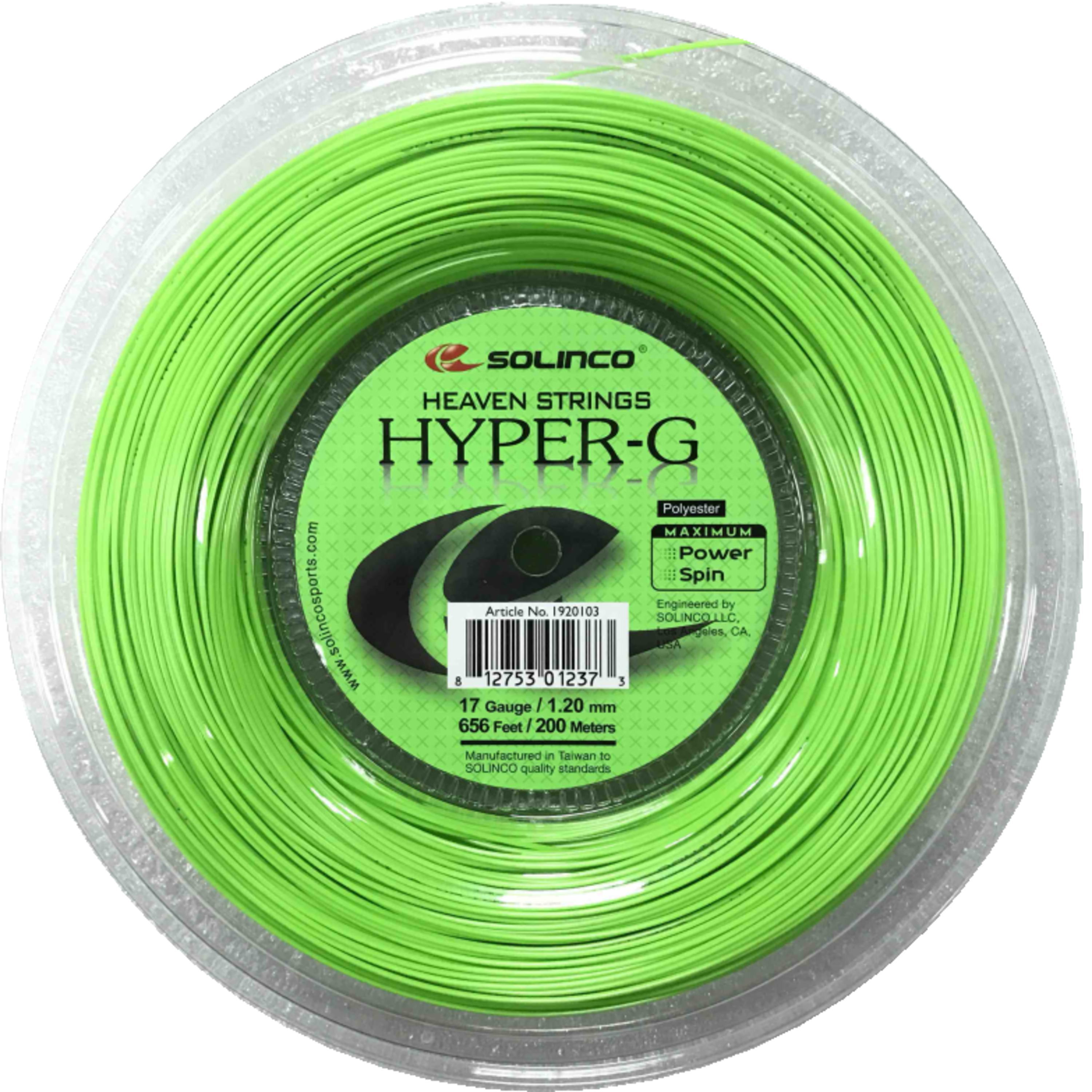 【40％OFF】【送料無料】SOLINCO テニスストリング　HYPER-G（ハイパーG） 200mロール  1.20ｍｍ＜KSC786R_120＞