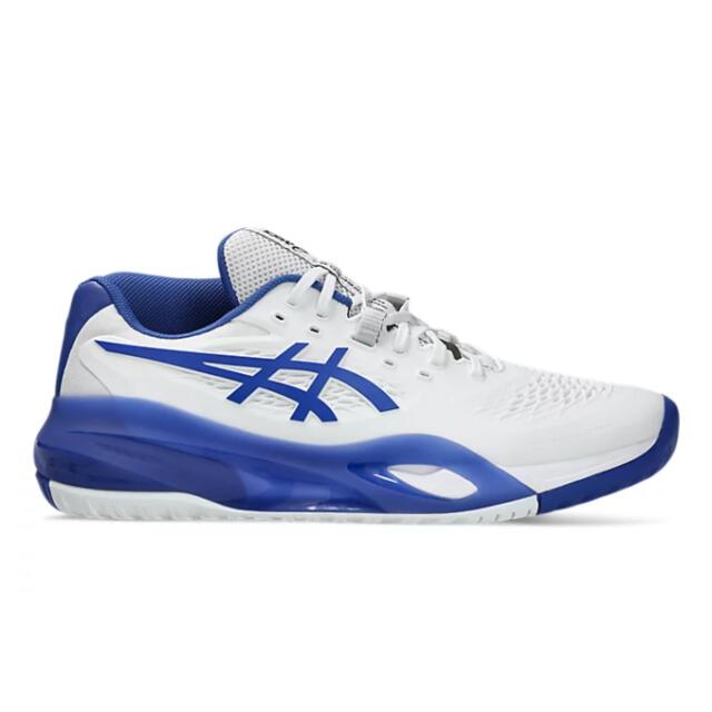 【30％OFF】【オールコート用】アシックス　テニスシューズ　ゲルレゾリューションX　ホワイト/ダークコバルト色＜1041A481_101＞