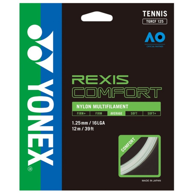 【20％OFF】YONEX　テニスストリング　REXIS COMFORT 125/レクシスコンフォート125　ホワイト色＜TGRCF125＞